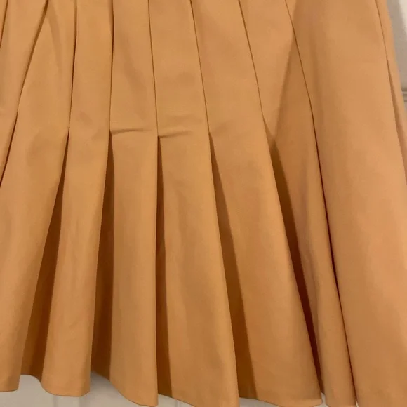 NEW ZARA Peach Pleated Skirt. Size Large. - Picture 5 of 10